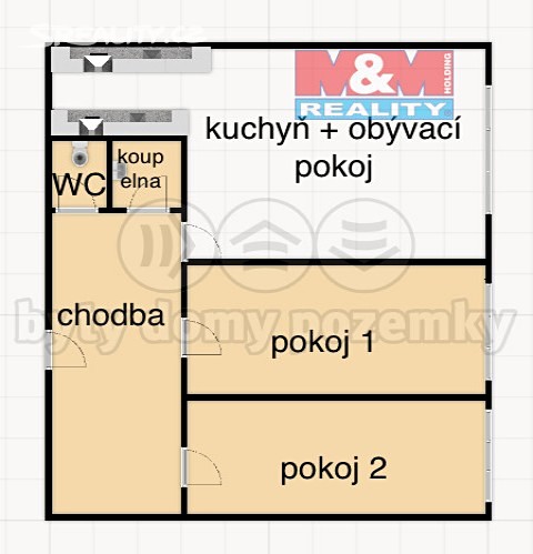 Pronájem bytu 3+kk 60 m², Raisova, Náchod