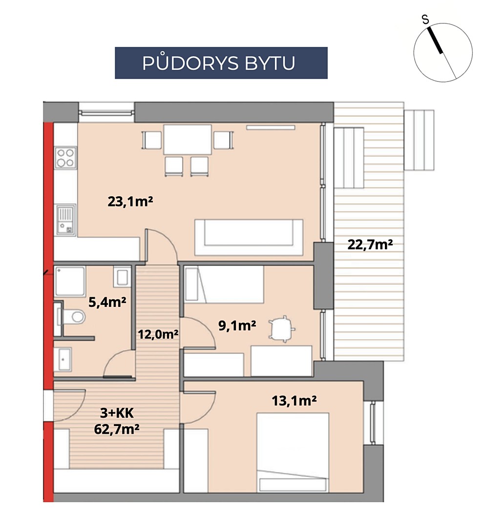 Prodej bytu 3+kk 63 m², Slavětínská, Praha 9 - Klánovice