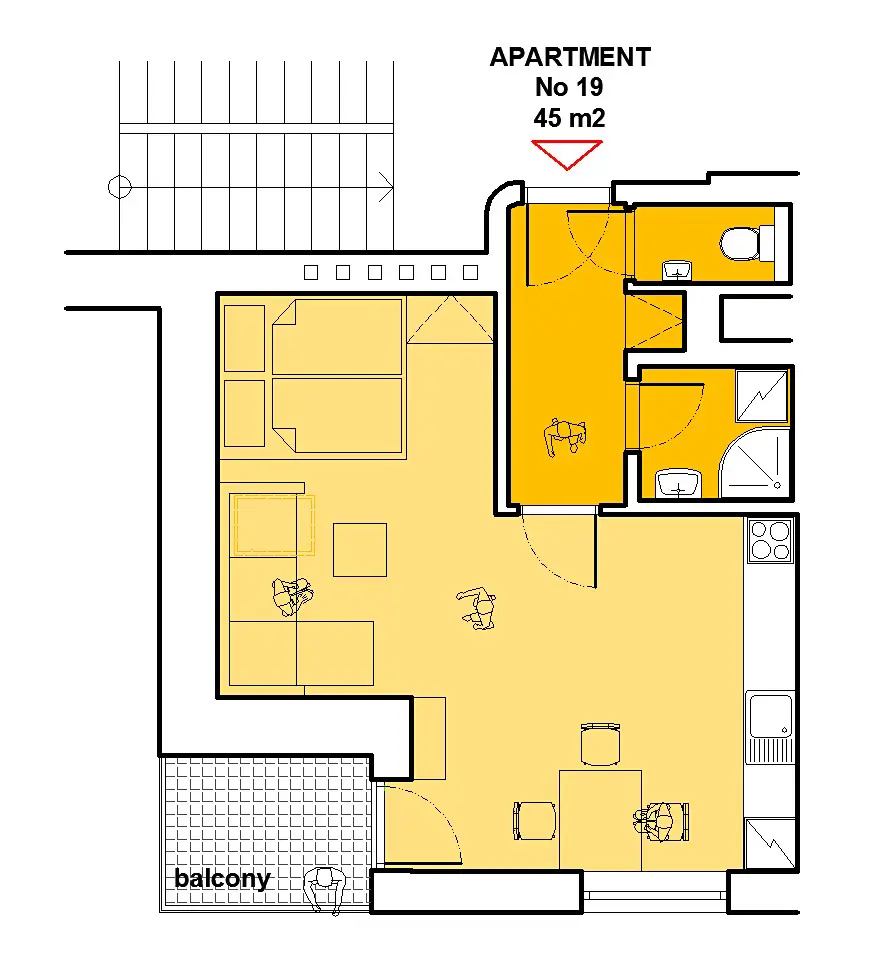 Pronájem bytu 1+kk 52 m² (Podkrovní), Ke Krči, Praha 4 - Braník
