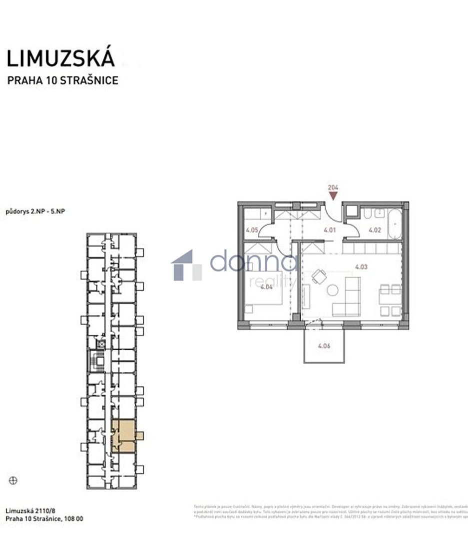 Pronájem bytu 2+kk 52 m², Limuzská, Praha 10 - Strašnice