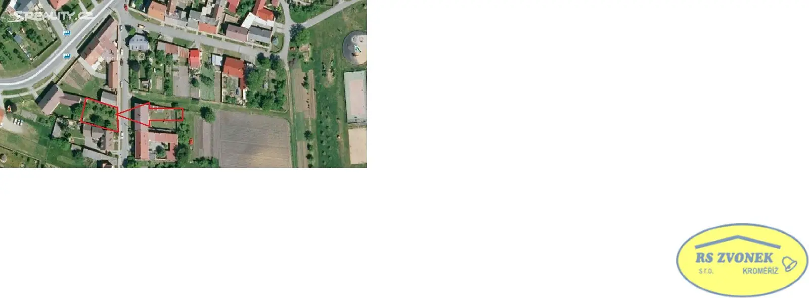 Prodej  stavebního pozemku 466 m², Břest, okres Kroměříž