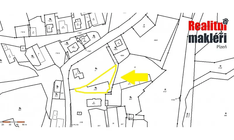 Prodej  stavebního pozemku 880 m², Otov, okres Domažlice