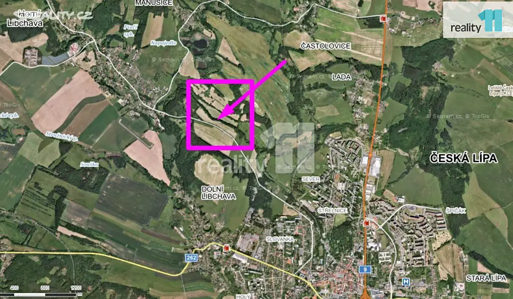 Prodej  pozemku 5 718 m², Horní Libchava, okres Česká Lípa