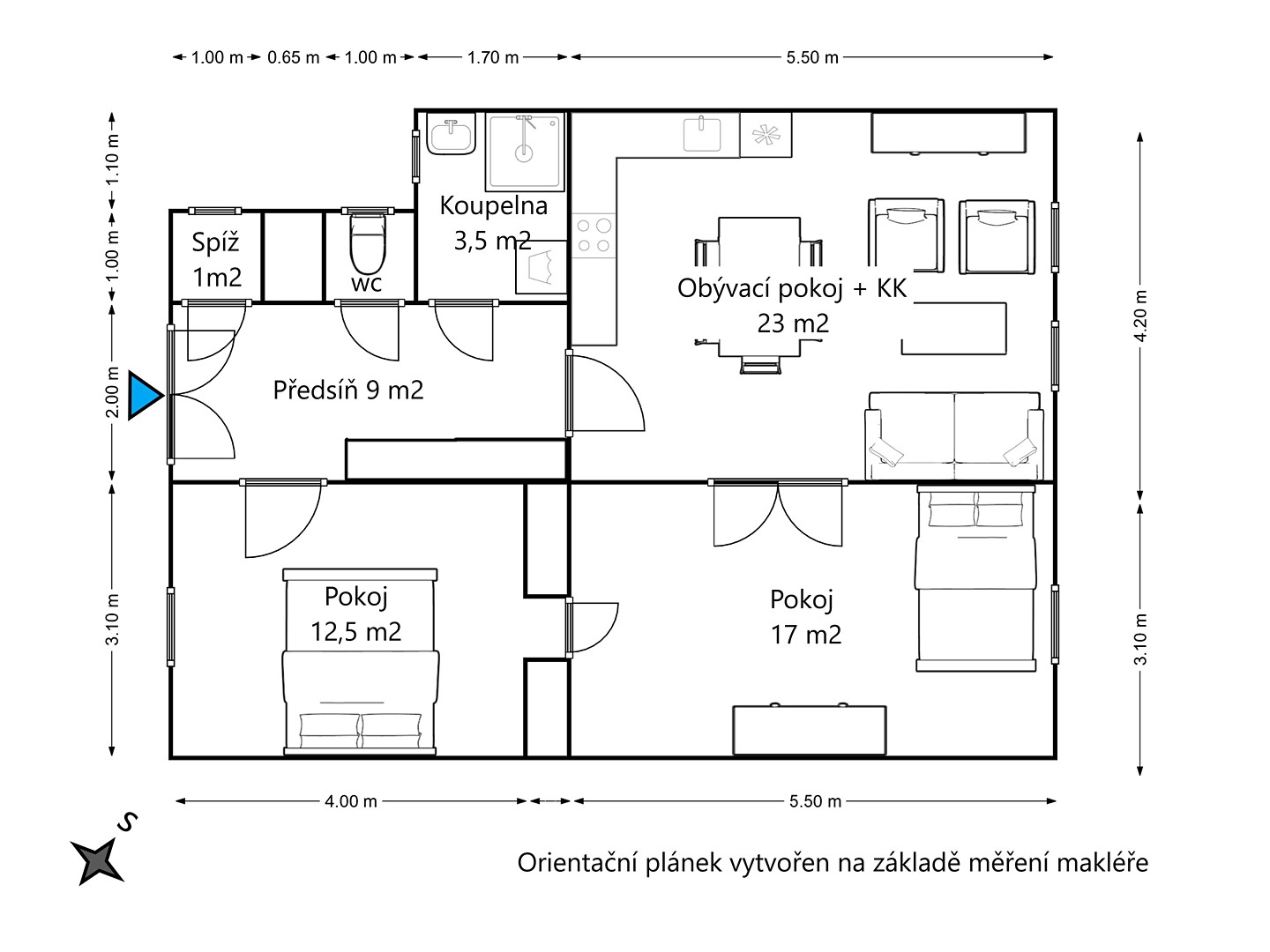 Pronájem bytu 3+kk 66 m², Zborovská, Brno - Žabovřesky