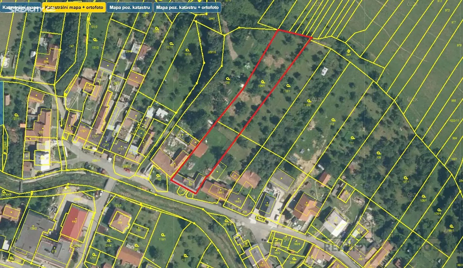 Prodej  stavebního pozemku 2 622 m², Bystřice pod Lopeníkem, okres Uherské Hradiště