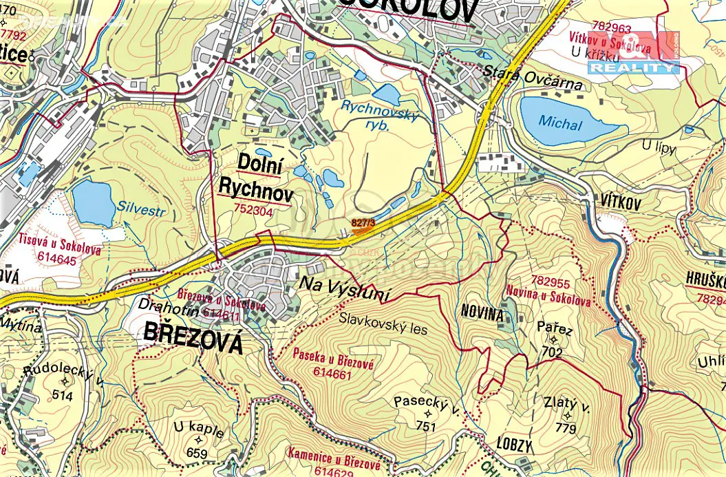 Prodej  lesa 5 543 m², Dolní Rychnov, okres Sokolov