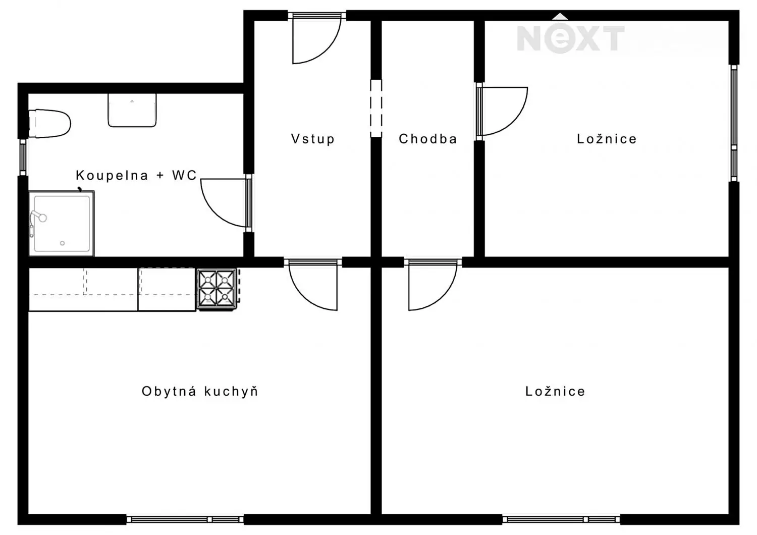 Pronájem bytu 3+kk 70 m², Parková, Praha 10 - Dolní Měcholupy