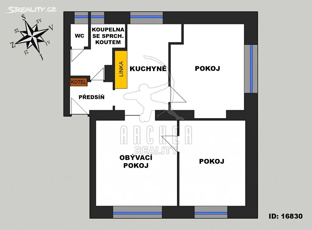 Prodej bytu 3+1 82 m², Letecká, Milovice