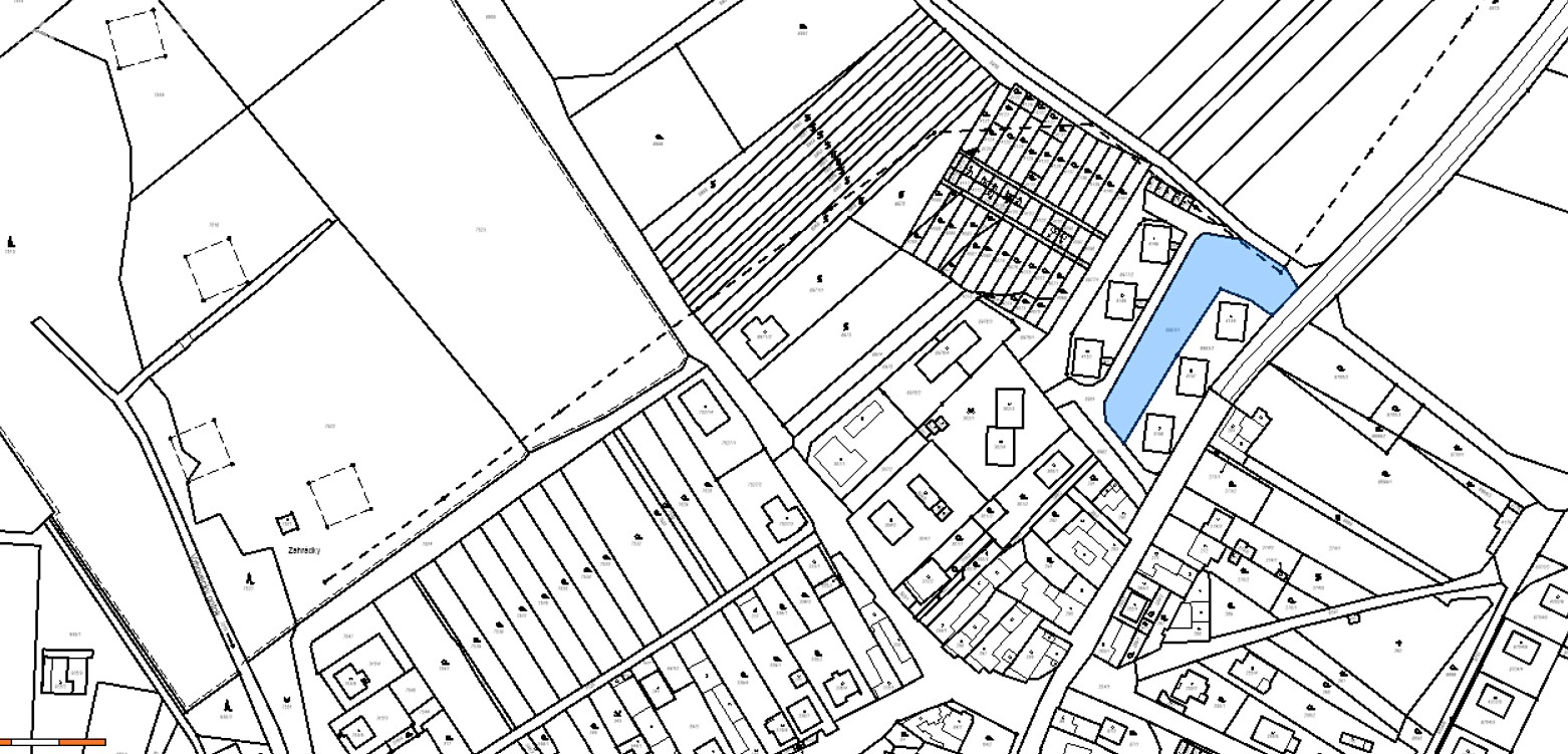 Prodej  stavebního pozemku 2 172 m², Vrbovec, okres Znojmo