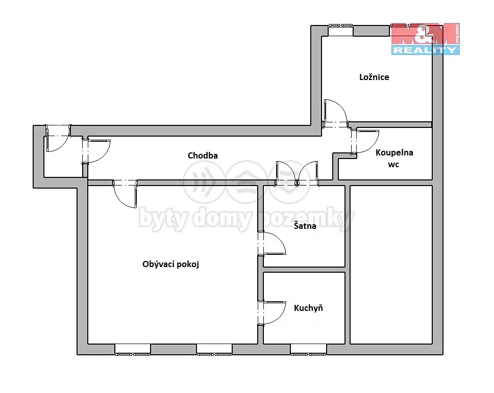 Pronájem bytu 2+1 61 m², Opava - Opava (nečleněná část města), okres Opava
