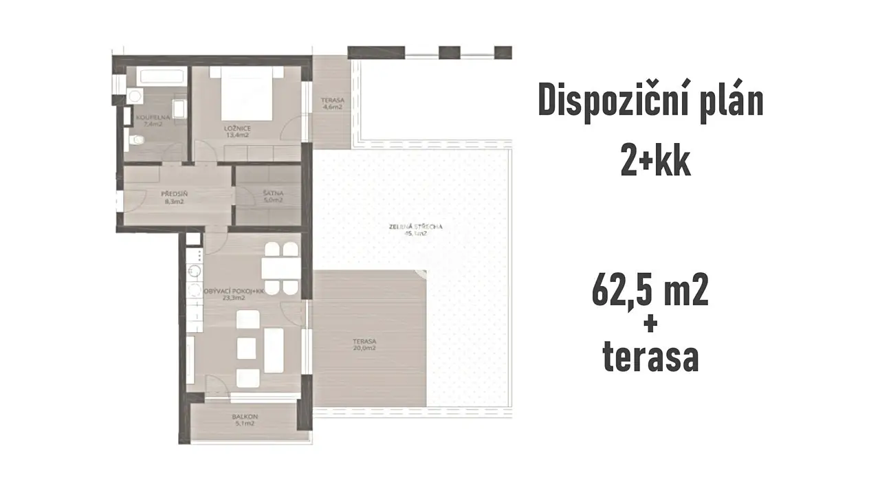 Pronájem bytu 2+kk 62 m², Křižíkova, Jihlava