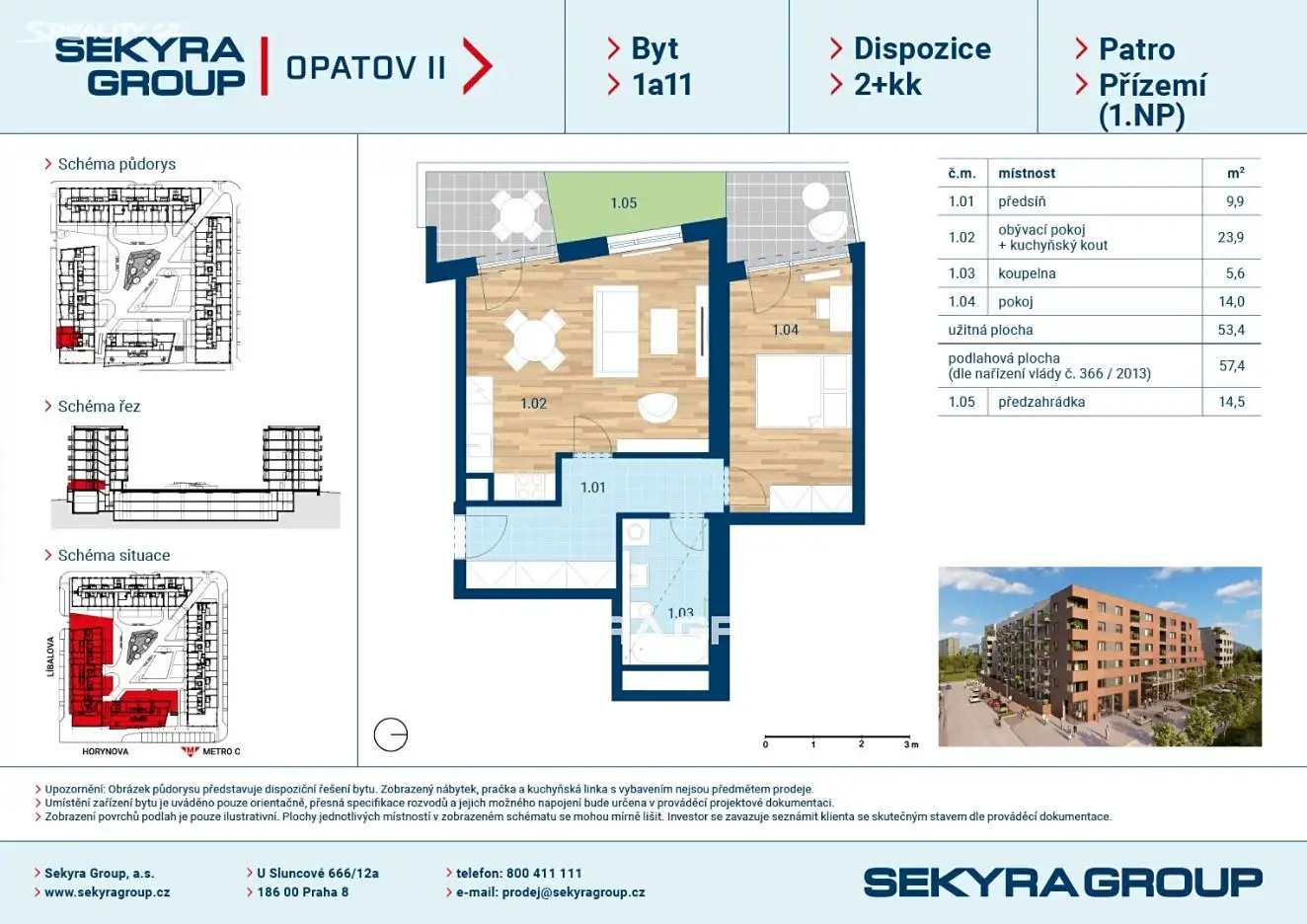 Prodej bytu 2+kk 54 m², Líbalova, Praha 4 - Chodov