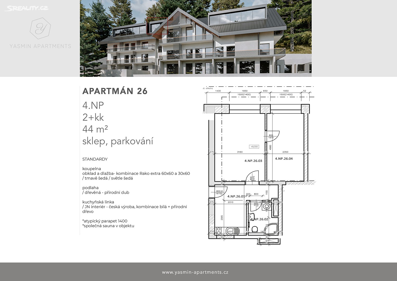 Prodej bytu 2+kk 44 m² (Podkrovní), Vítkovice, okres Semily