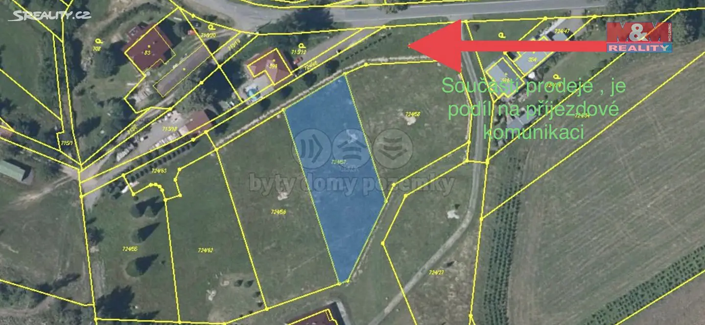 Prodej  stavebního pozemku 1 731 m², Lučice, okres Havlíčkův Brod