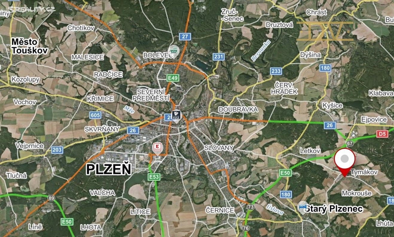 Prodej  stavebního pozemku 706 m², Tymákov, okres Plzeň-město