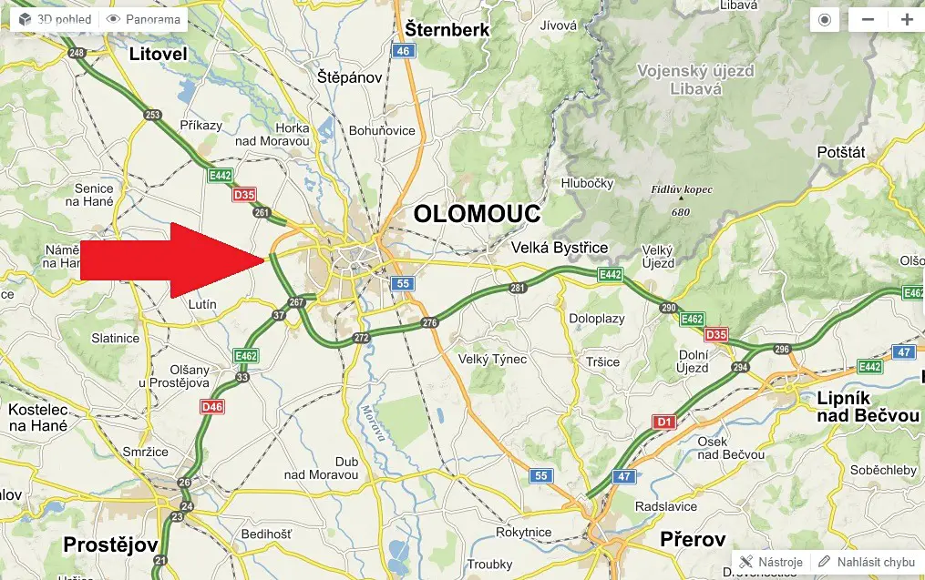 Prodej  pozemku 4 187 m², tř. Míru, Olomouc