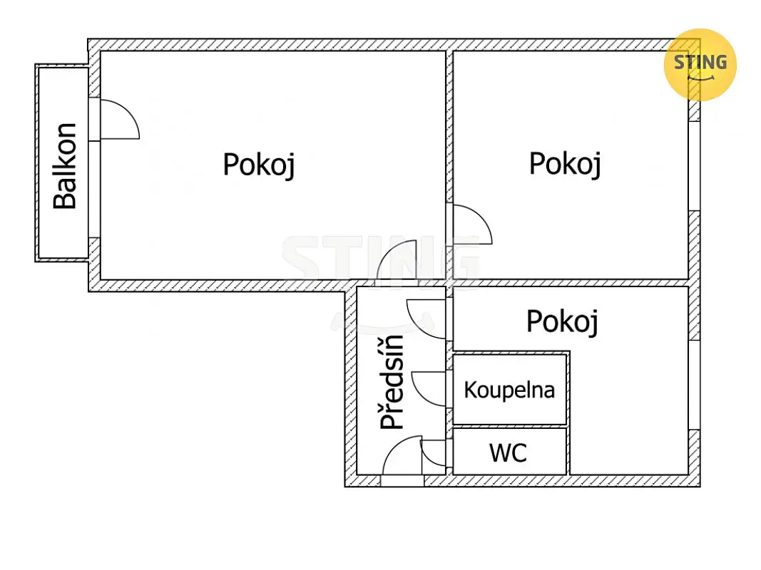 Pronájem bytu 2+1 52 m², Oldřicha Wenzla, Mělník