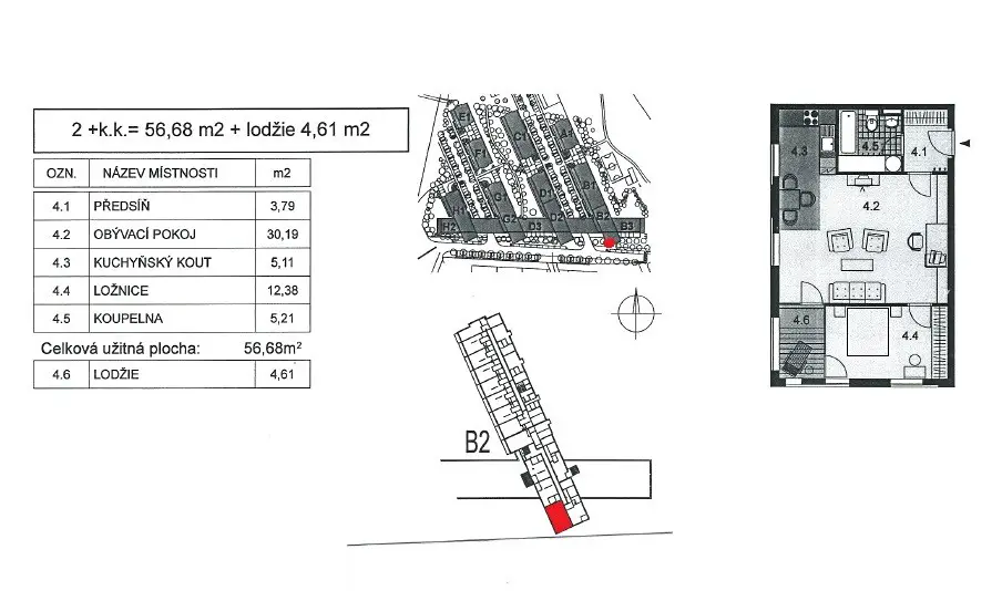 Prodej bytu 2+kk 62 m², Chotěšovská, Praha 9 - Letňany