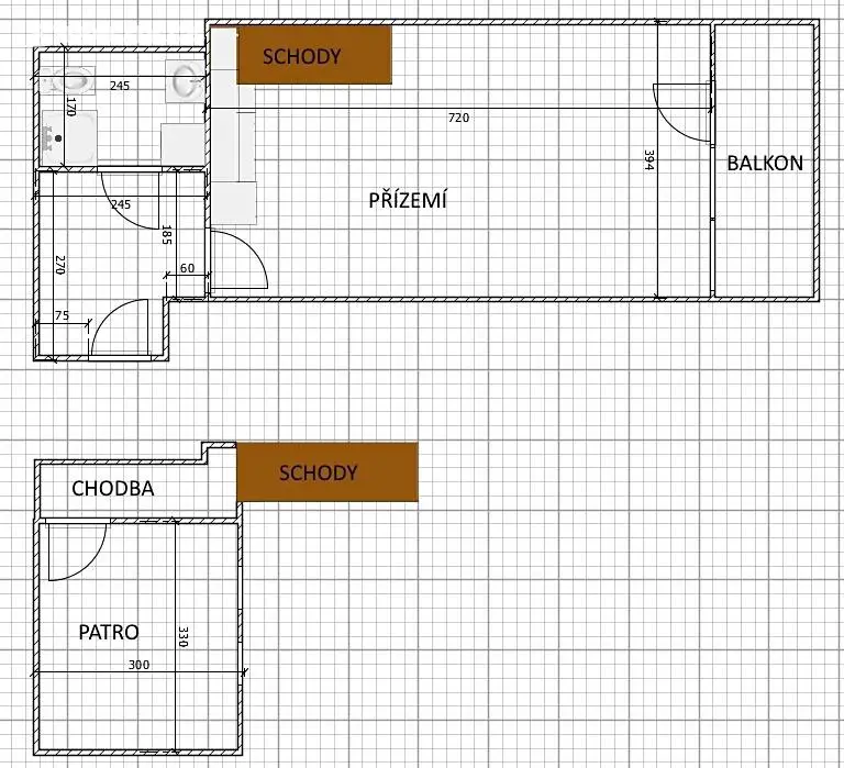 Pronájem bytu 1+1 55 m² (Mezonet), Dřevařská, Brno - Veveří