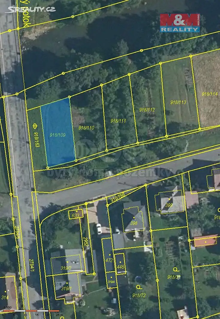 Prodej  stavebního pozemku 374 m², Janová, okres Vsetín