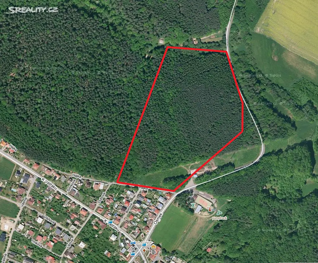 Prodej  lesa 1 104 m², Ostrata, okres Zlín