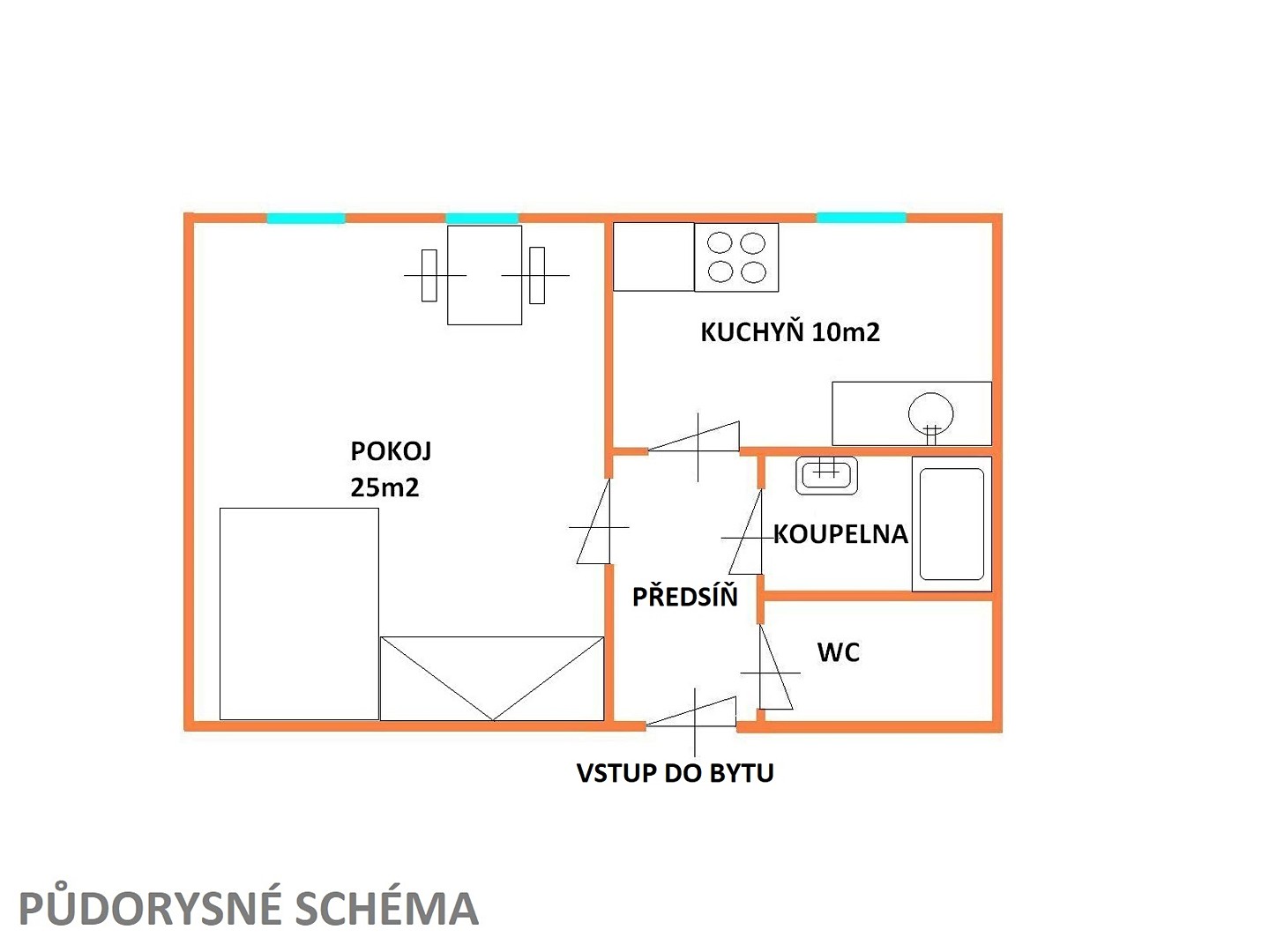 Pronájem bytu 1+1 45 m², Gorkého, Brno - Veveří