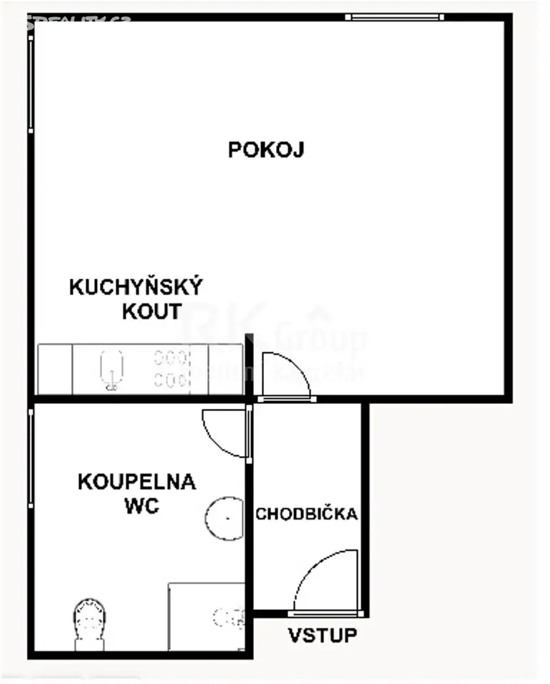 Pronájem bytu 1+kk 38 m², Tyršova, Hořovice