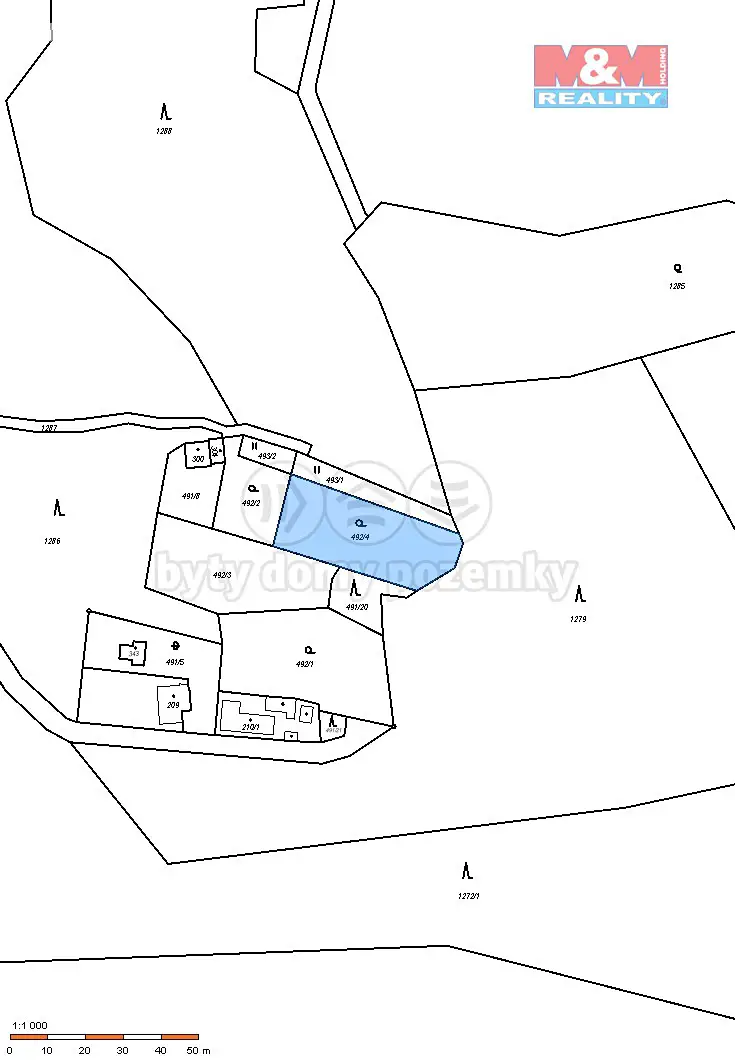 Prodej  stavebního pozemku 1 981 m², Petrohrad, okres Louny