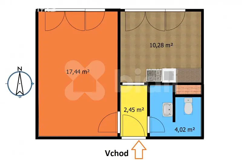 Pronájem bytu 1+1 34 m², U Trojice, České Budějovice - České Budějovice 3