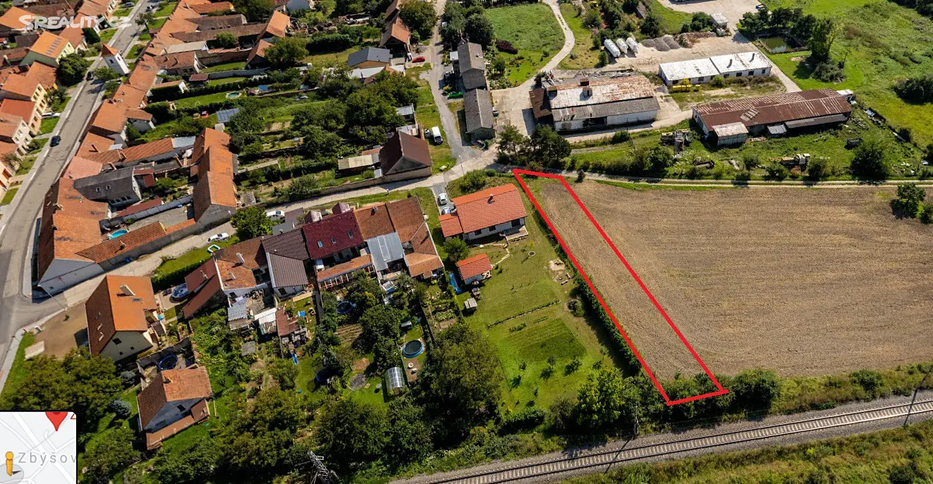 Prodej  stavebního pozemku 1 000 m², Zbýšov, okres Vyškov