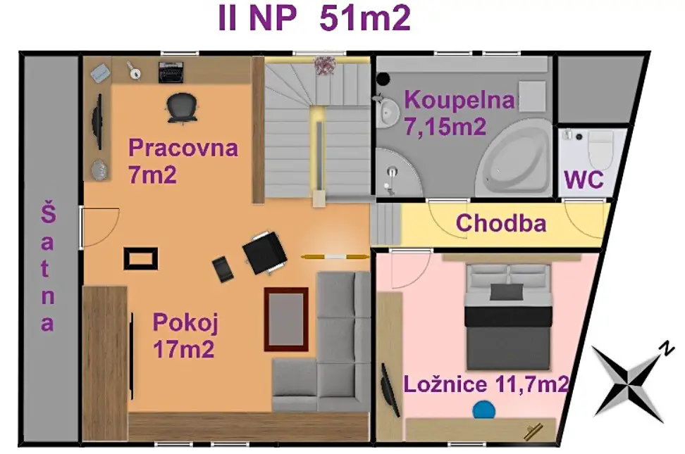 Pronájem  rodinného domu 100 m², pozemek 300 m², Na Pevnůstce, Olomouc - Radíkov