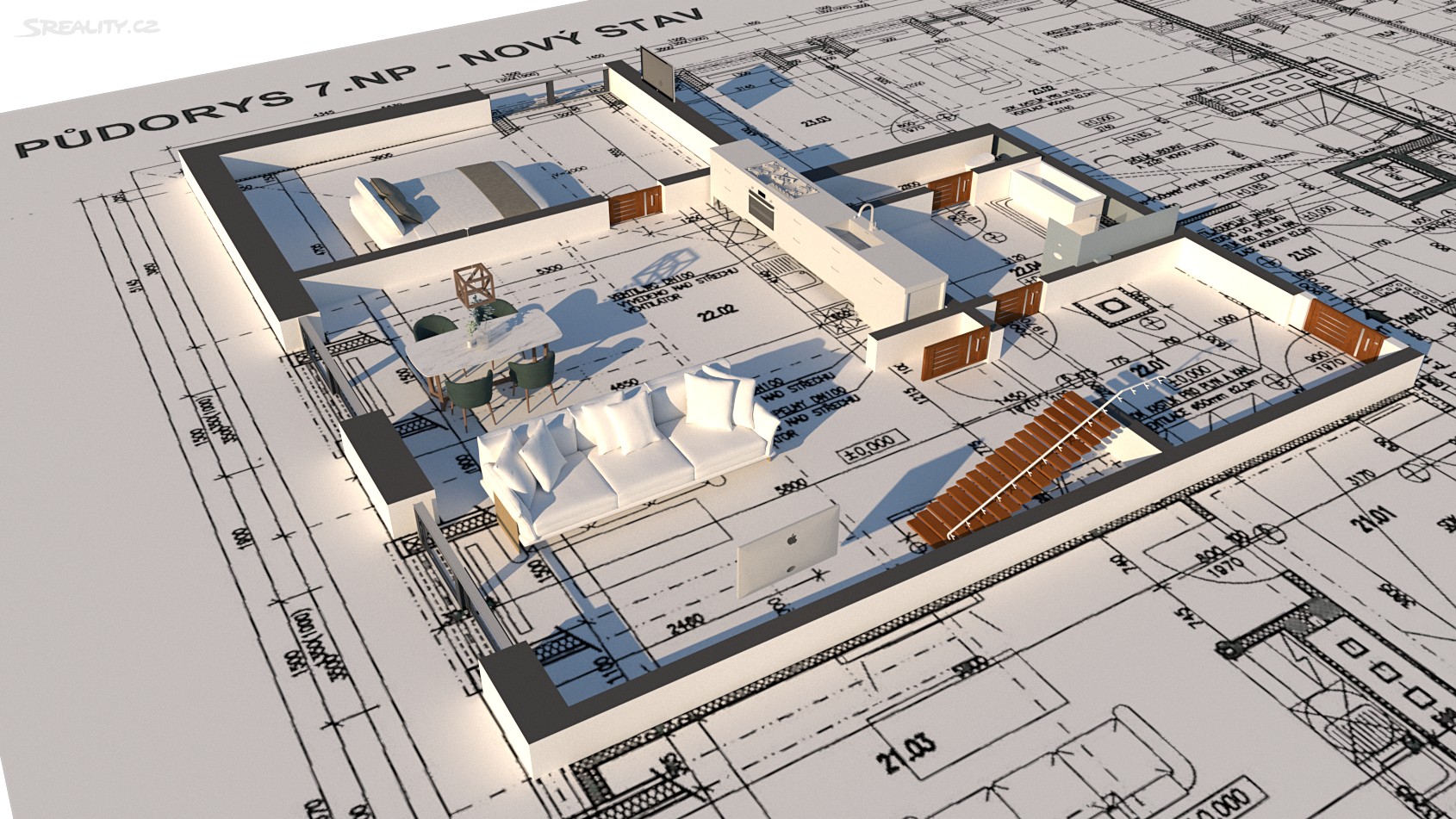 Prodej bytu 3+kk 110 m² (Mezonet), Přípotoční, Praha 10 - Vršovice