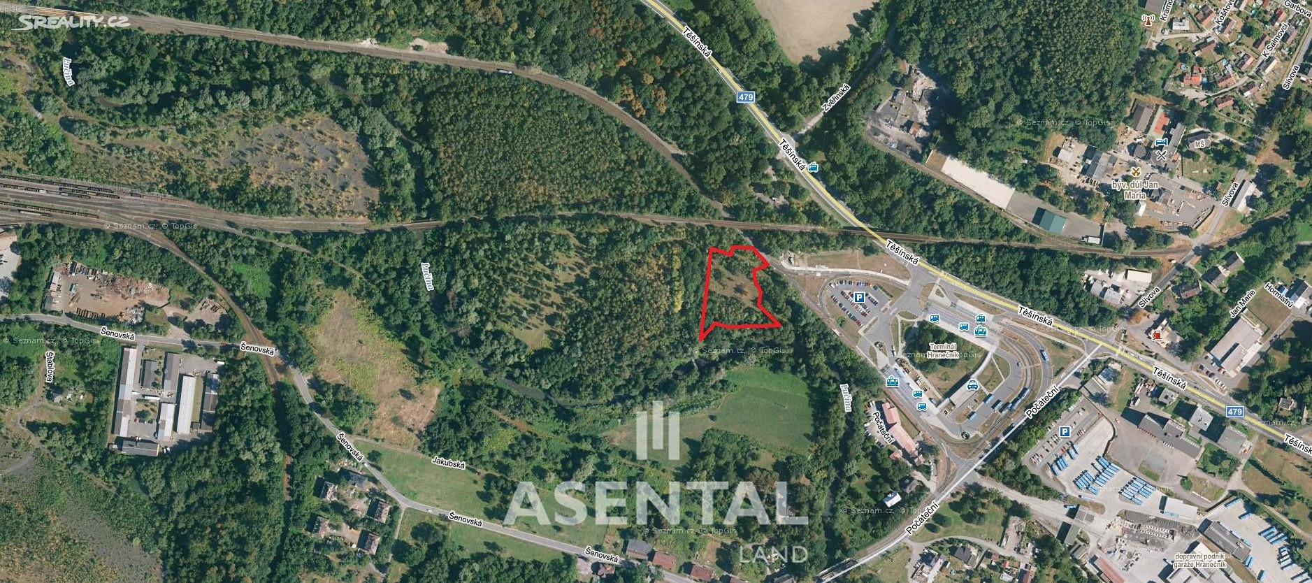 Prodej  pozemku 5 731 m², Těšínská, Ostrava