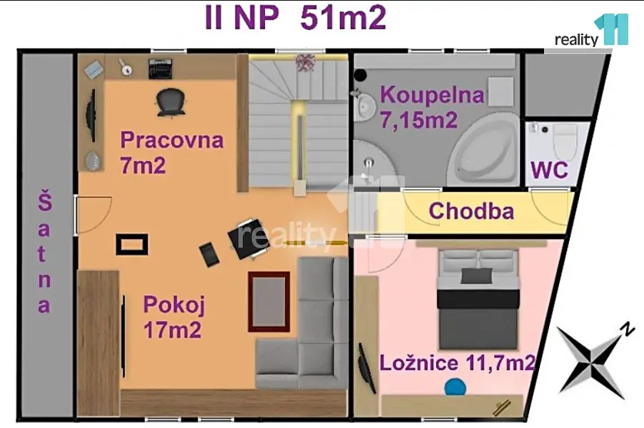 Pronájem  rodinného domu 99 m², pozemek 368 m², Na Pevnůstce, Olomouc - Radíkov