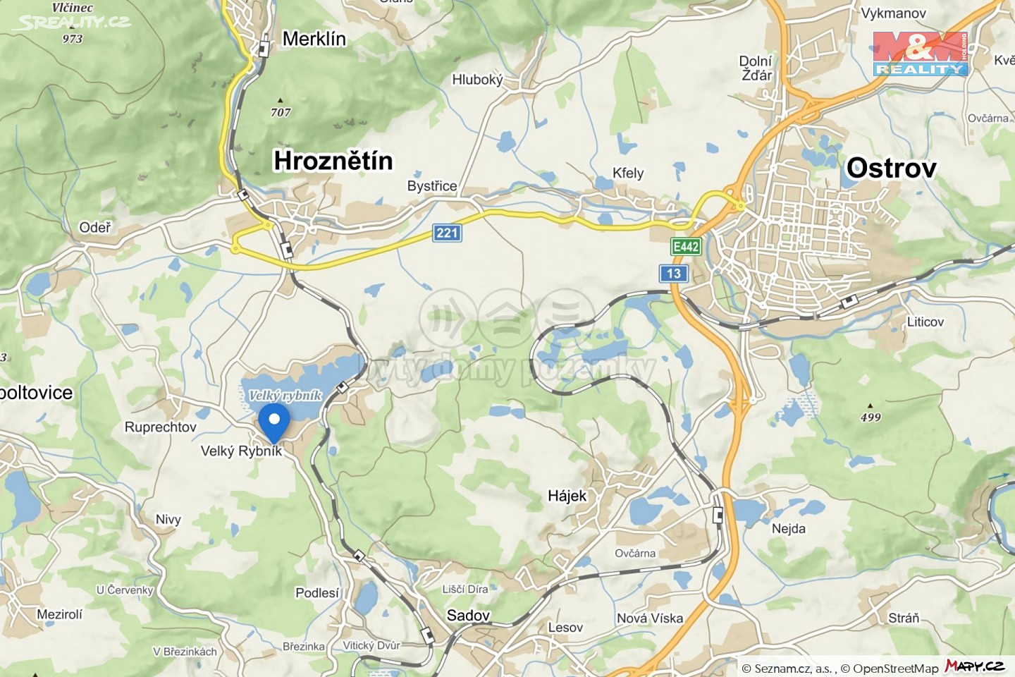 Prodej  stavebního pozemku 295 m², Hroznětín, okres Karlovy Vary