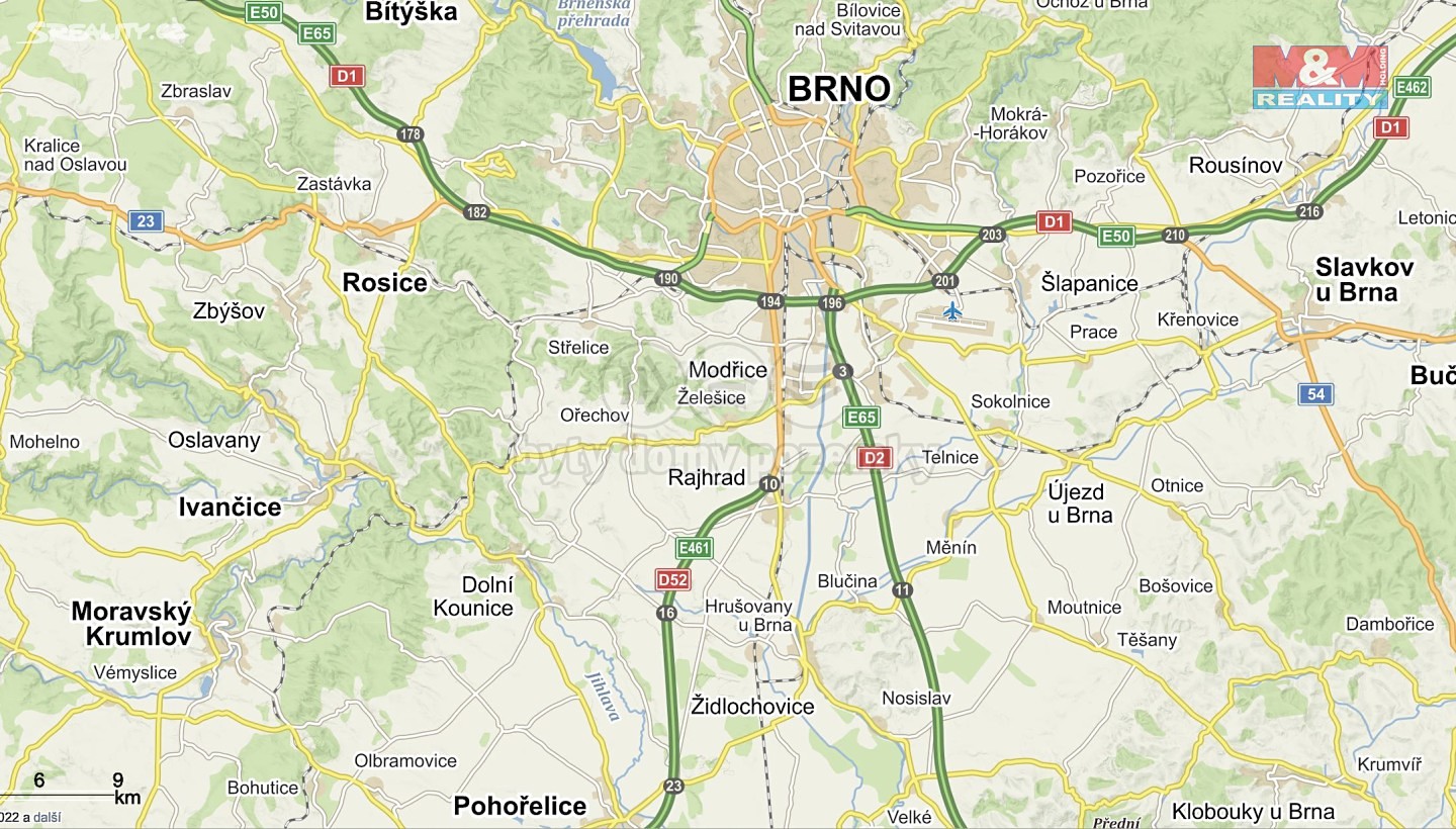 Prodej  stavebního pozemku 655 m², Ivančice - Budkovice, okres Brno-venkov