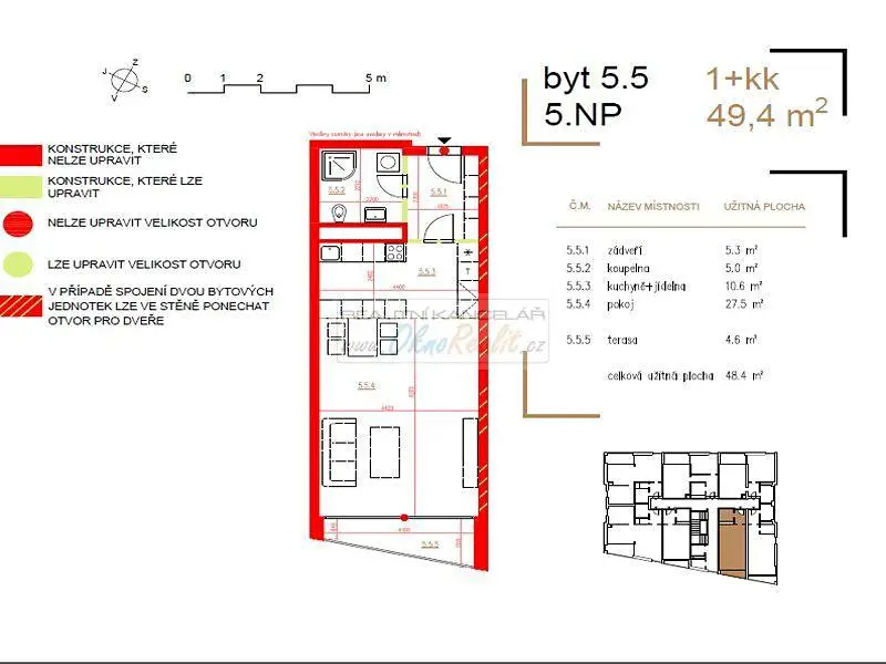 Prodej bytu 1+kk 40 m², Přerov - Přerov I-Město, okres Přerov