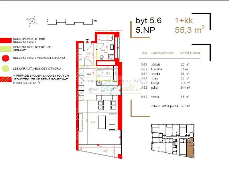 Prodej bytu 1+kk 40 m², Přerov - Přerov I-Město, okres Přerov