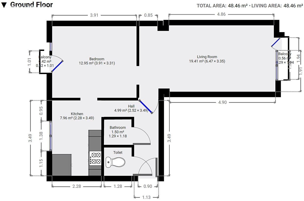 Prodej bytu 2+1 54 m², Kolářská, Opava - Město