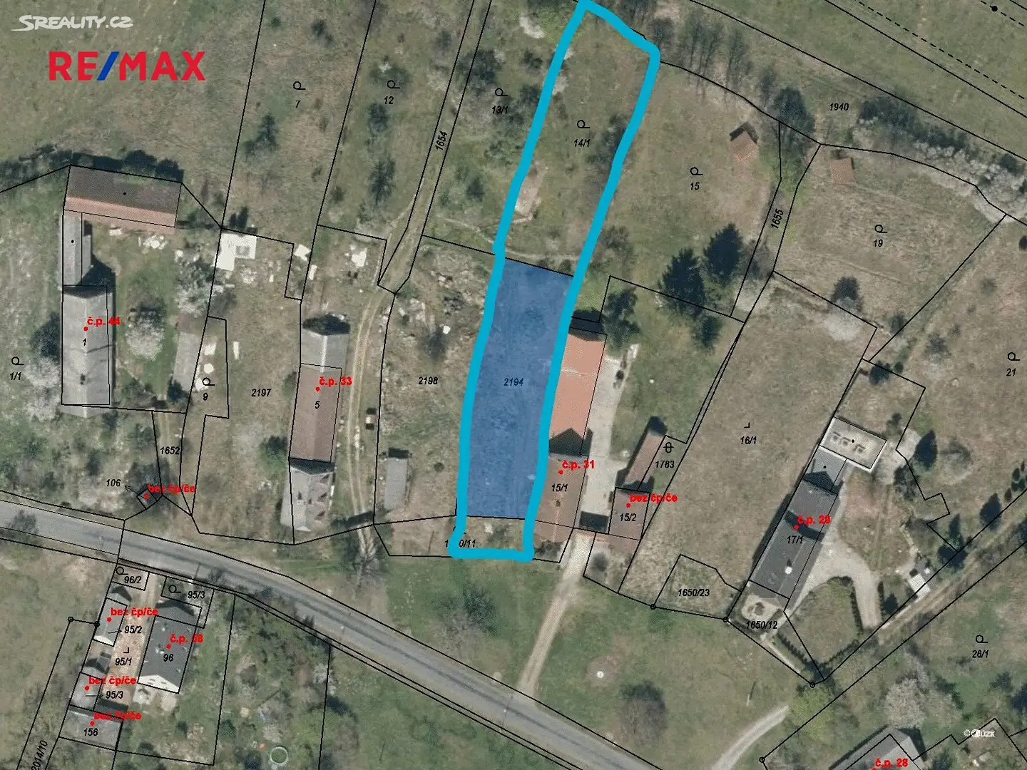 Prodej  stavebního pozemku 2 216 m², Chodský Újezd, okres Tachov