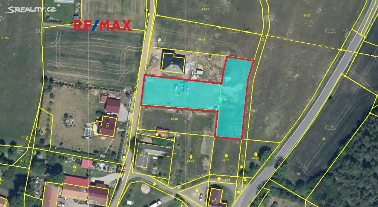 Prodej  stavebního pozemku 2 090 m², Modřovice, okres Příbram