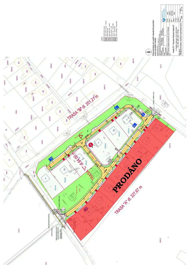 Prodej  stavebního pozemku 1 013 m², Předhradí, okres Chrudim
