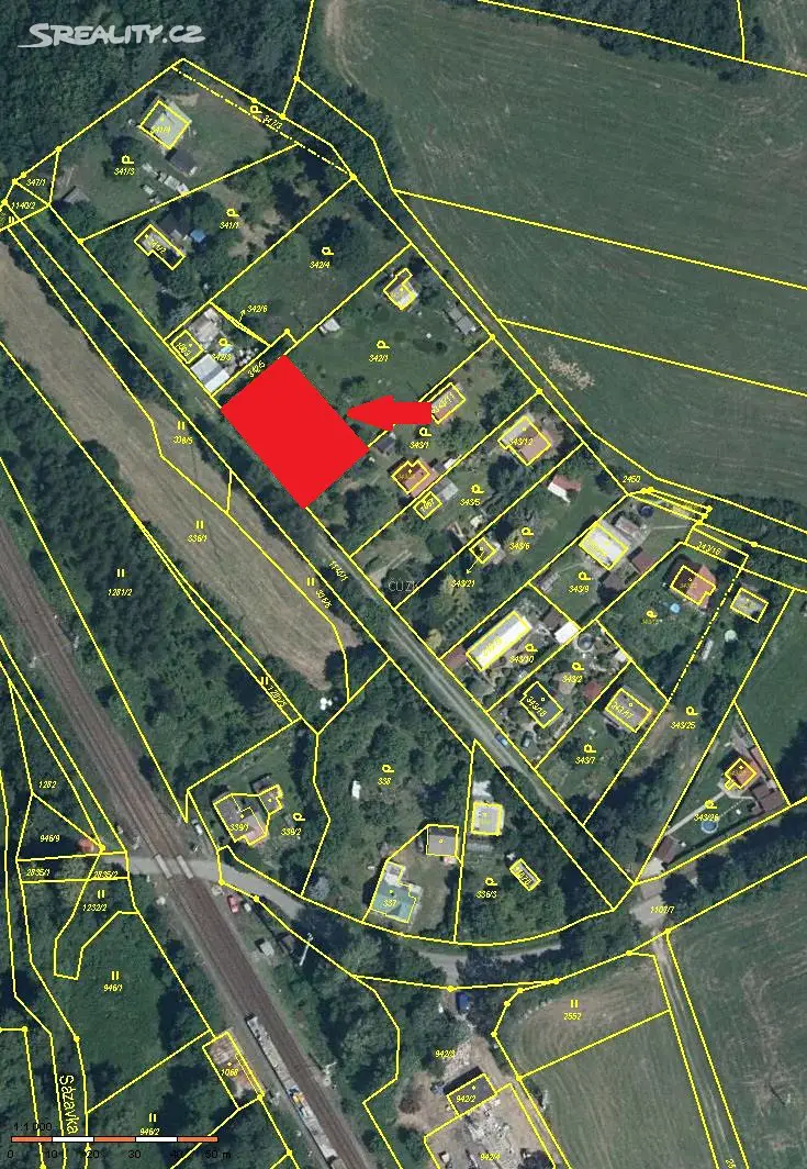 Prodej  stavebního pozemku 584 m², Sázavka, okres Havlíčkův Brod