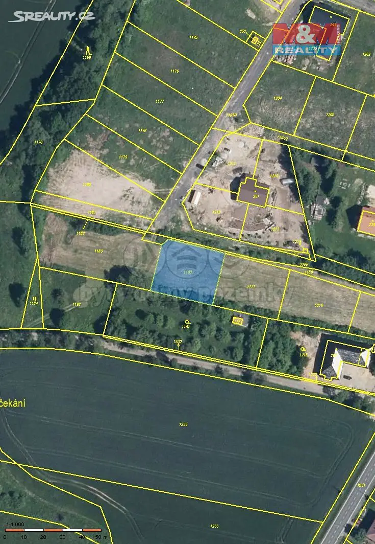 Prodej  stavebního pozemku 915 m², Zavidov, okres Rakovník