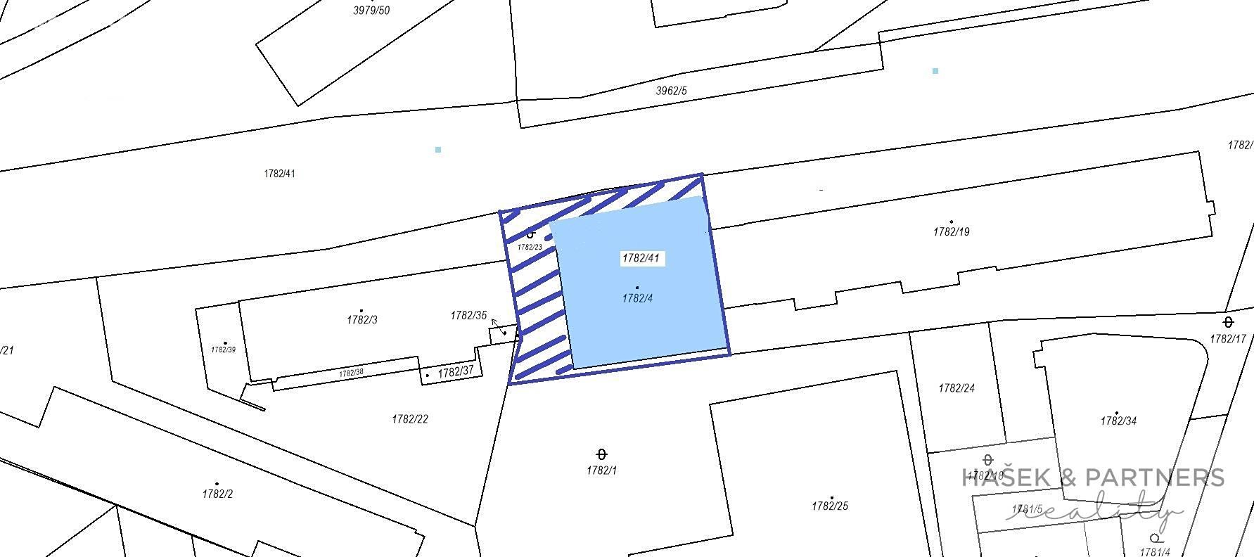 Prodej  komerčního pozemku 1 296 m², Náchodská, Praha 9 - Horní Počernice