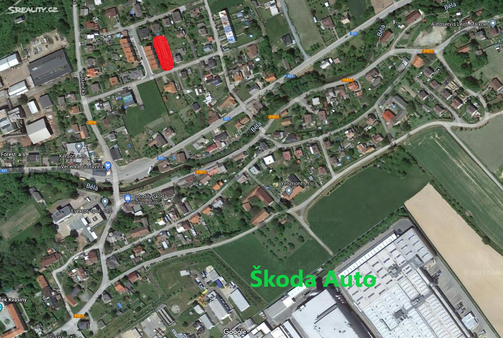 Prodej  stavebního pozemku 1 096 m², Ještětická, Solnice