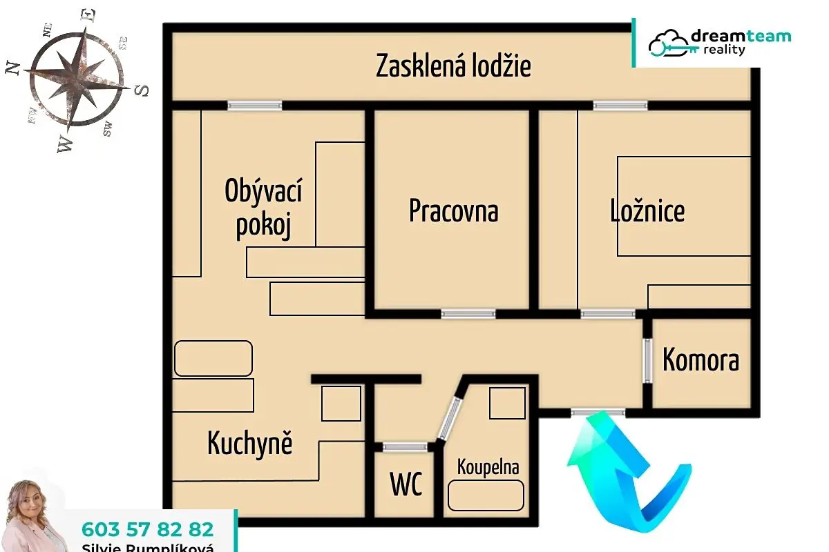 Prodej bytu 3+kk 65 m², 5. května, Rožnov pod Radhoštěm