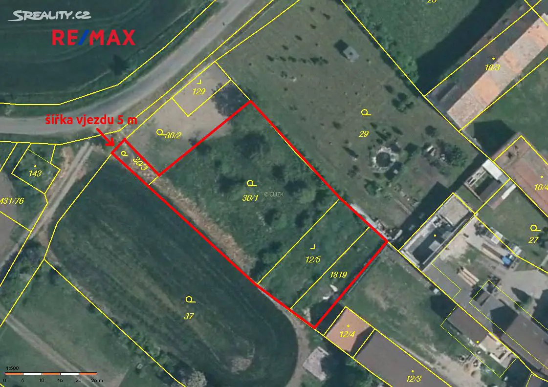 Prodej  stavebního pozemku 1 985 m², Lipno, okres Louny