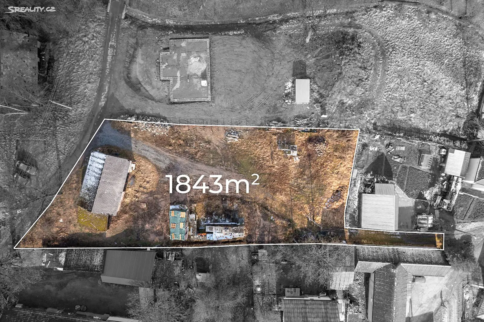 Prodej  stavebního pozemku 1 843 m², Zábřeh - Hněvkov, okres Šumperk