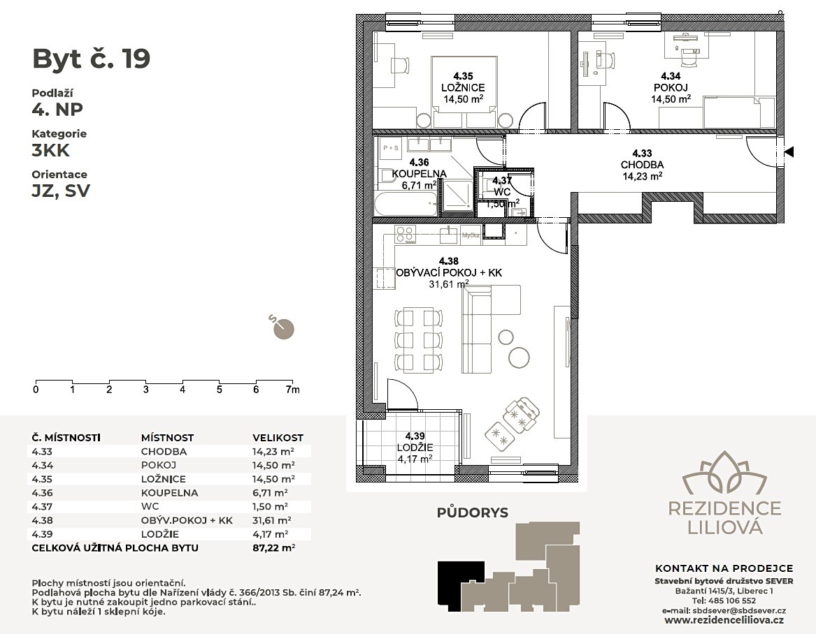 Prodej bytu 3+kk 82 m² (Mezonet), Liliová, Liberec - Liberec I-Staré Město